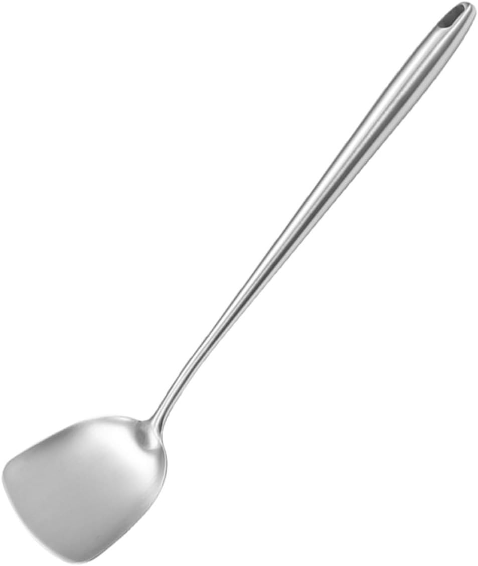 Stainless Steel Wok Spatula, Long Handle Stir-fry Cooking Shovel