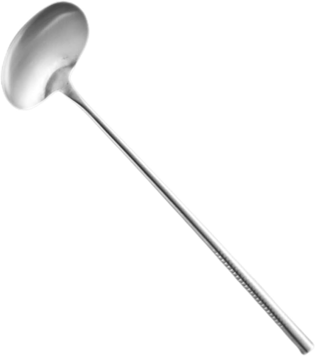 Stainless Steel Wok Spatula Long Handle Large Cooking Spoon Kitchen Utensil for Stir Frying Commercial Restaurant Use
