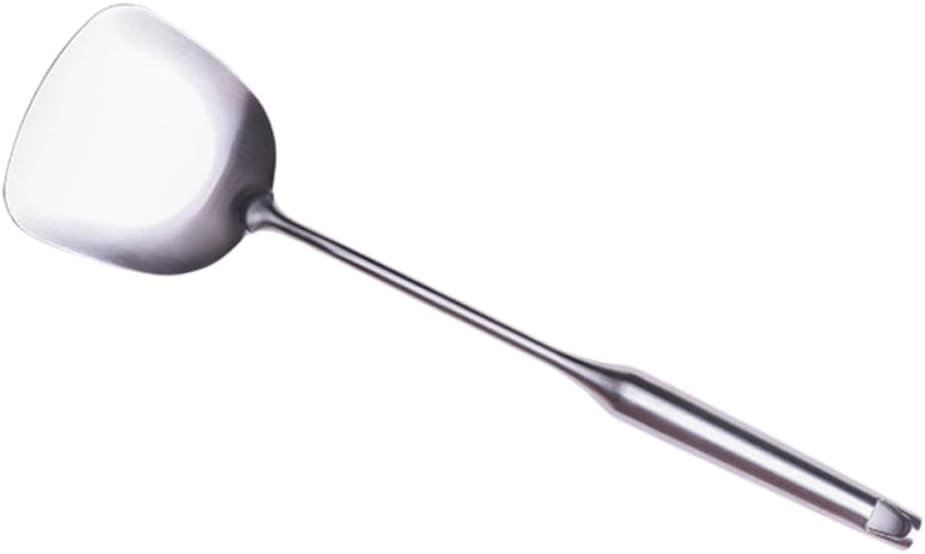 304 Stainless Steel Wok Spatula, One Piece Stir Fry Turner for Woks