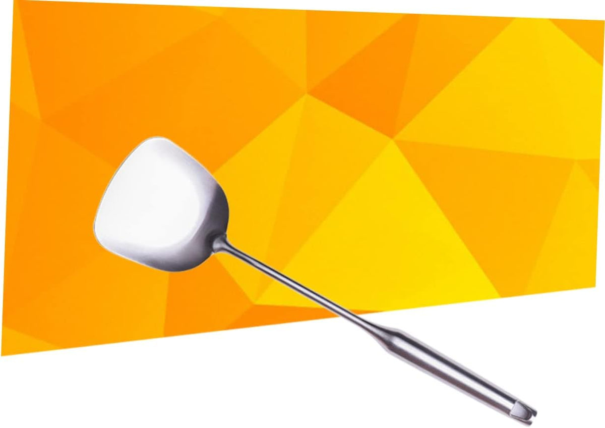 Cabilock Sturdy Steel Wok Tool Kitchen Utensil Long Handle Fry Spatula for Easy Stirring and Cooking