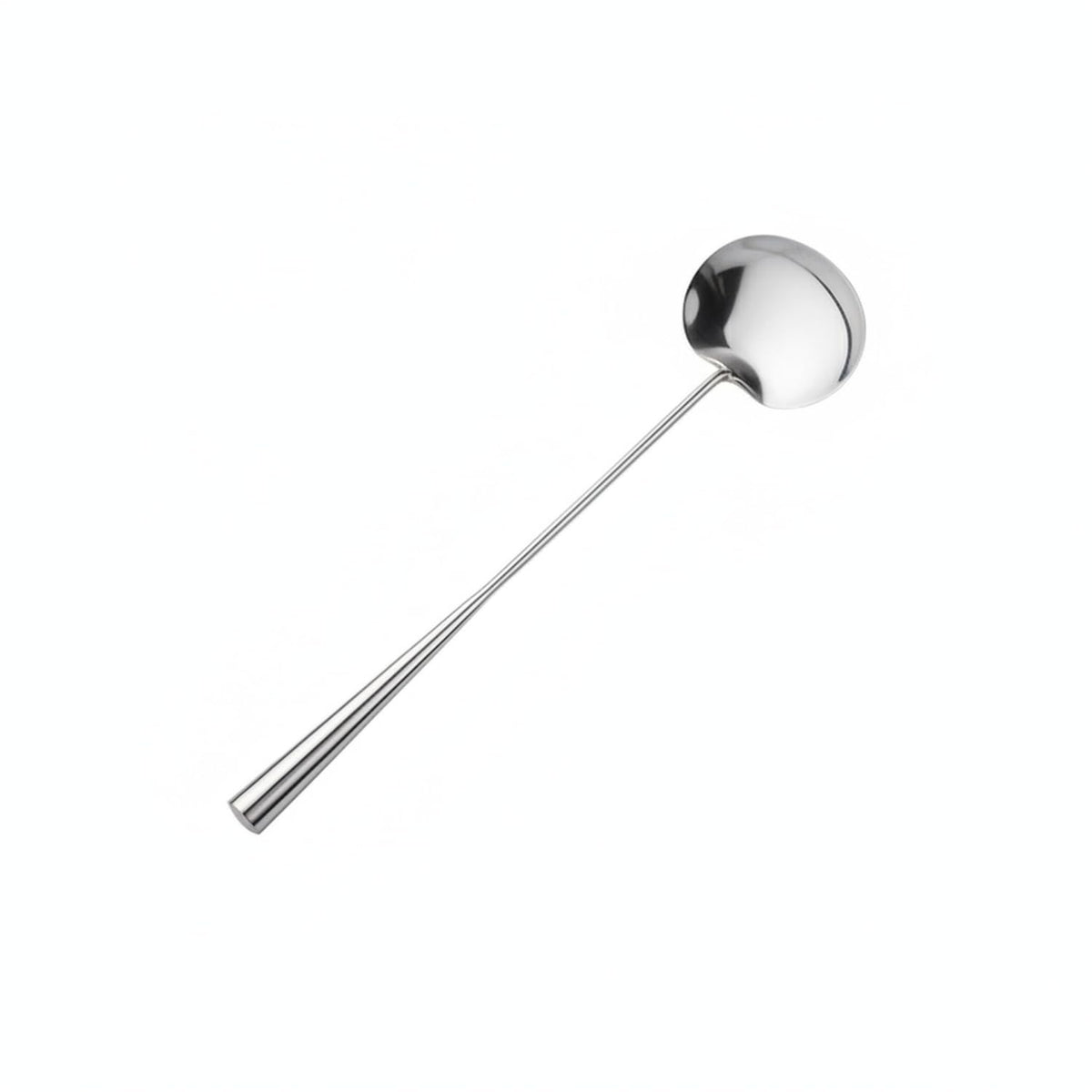 Stainless Steel Wok Spatula with Long Handle, Stir Fry Turner for Deep Woks, Silver