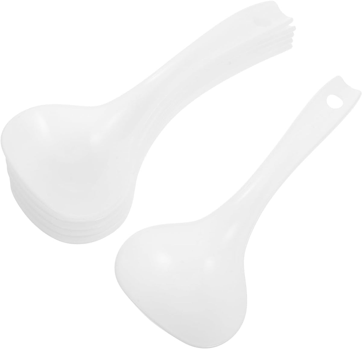 SHOWERO 6pcs Rice Cooker Spoon Easy to Clean Non-stick Plastic Rices Serving Spoons Utensil Multicooker Shovel for Kitchen