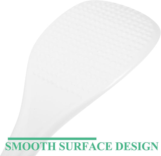 2pcs Ceramic Rice Spoon Paddle Set 7.5 Inch White