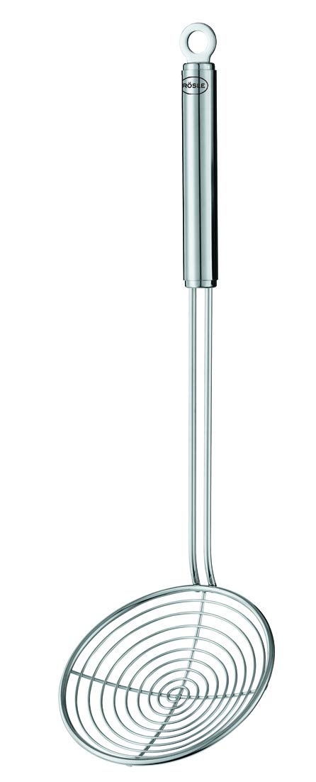 Rosle 95681 Stainless Steel Wire Kitchen Skimmer Ladle with Round Handle