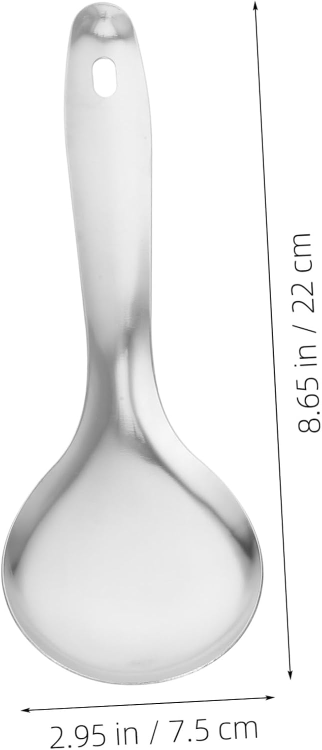 3Pcs Stainless Steel Rice Serving Spoons, Thickened Kitchen Cooking Scoops