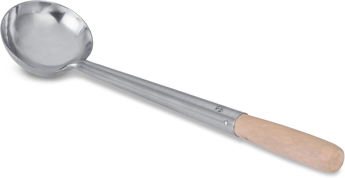 Craft Wok Small s/s Wok Ladle Stainless Steel Traditional Wok Hoak with Stainless Handle Professional Asian Kitchen Utensil for Stirring Serving / 732W93-1