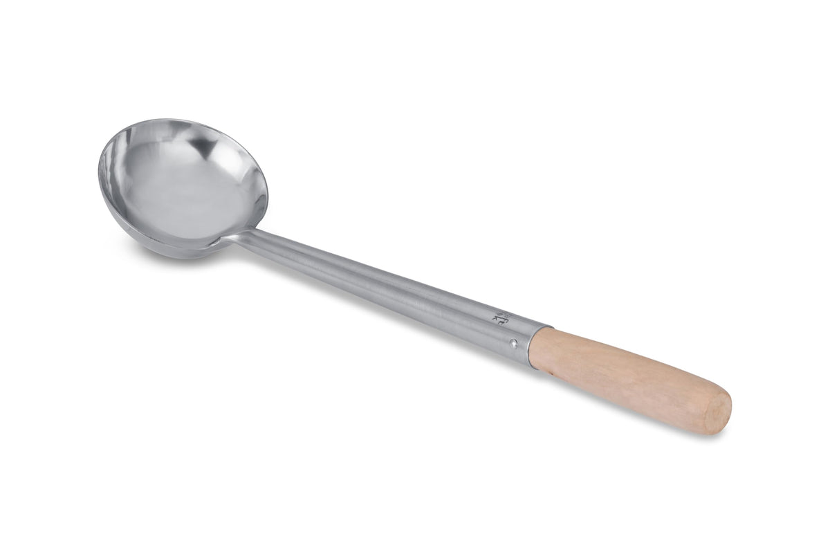 Craft Wok Small s/s Wok Ladle Stainless Steel Traditional Wok Hoak with Stainless Handle Professional Asian Kitchen Utensil for Stirring Serving / 732W93-1