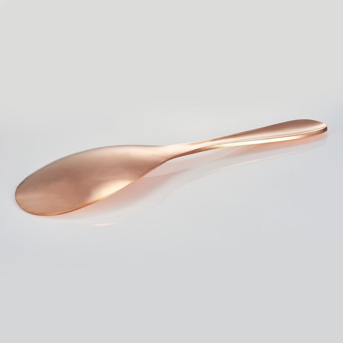 Copper Rice Spoon, Rice Paddle Spoon 99% Pure Copper Hand-Made Rice Spatula, Non-Stick Rice Spatula, Kitchen Utensils (B(Copper))