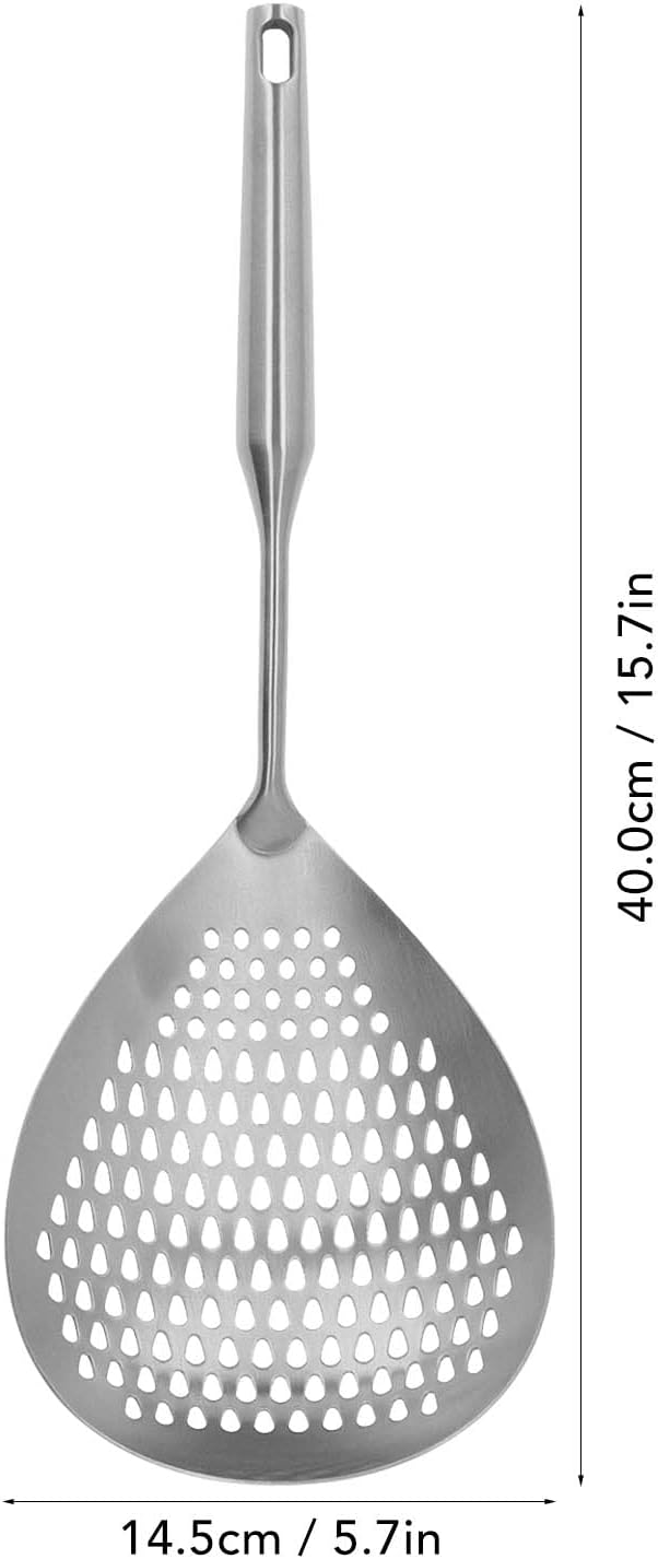 Skimmer Slotted Spoon, Stainless Steel Skimmer Ladle Spider Strainer 