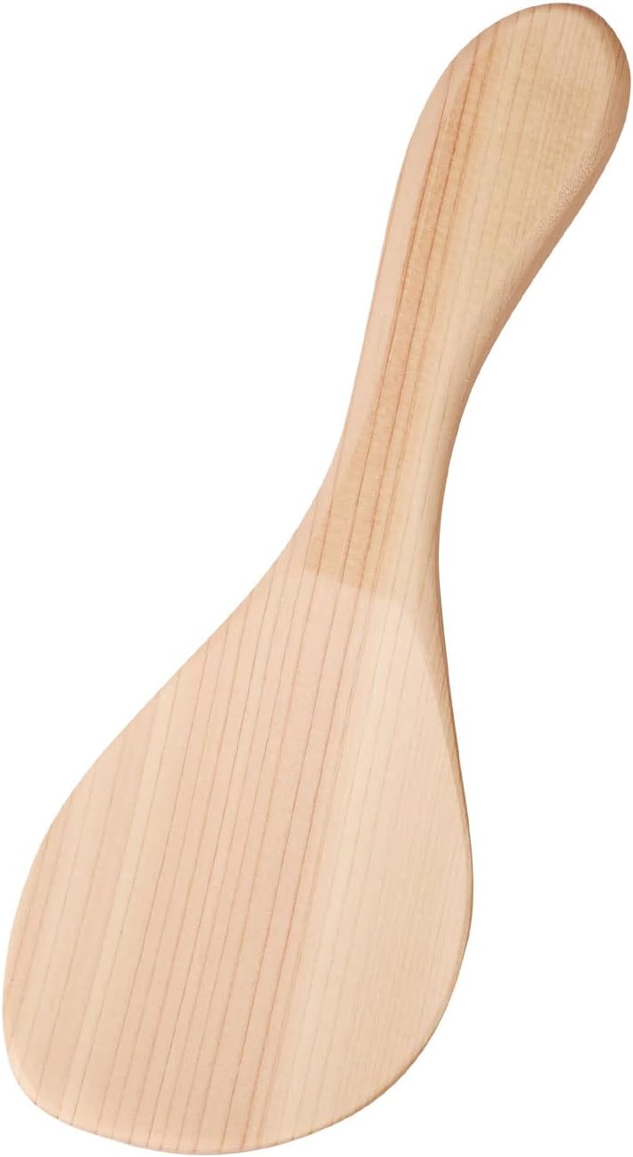 Yamaco 78307 Temahima Kobo Cypress Friendly Rice Spoon, Medium, Made in Japan, Easy to Use, Hinoki, Wood, Simple, Unpainted, Kitchen Tool, Cookware, Cooking, Texture-friendly