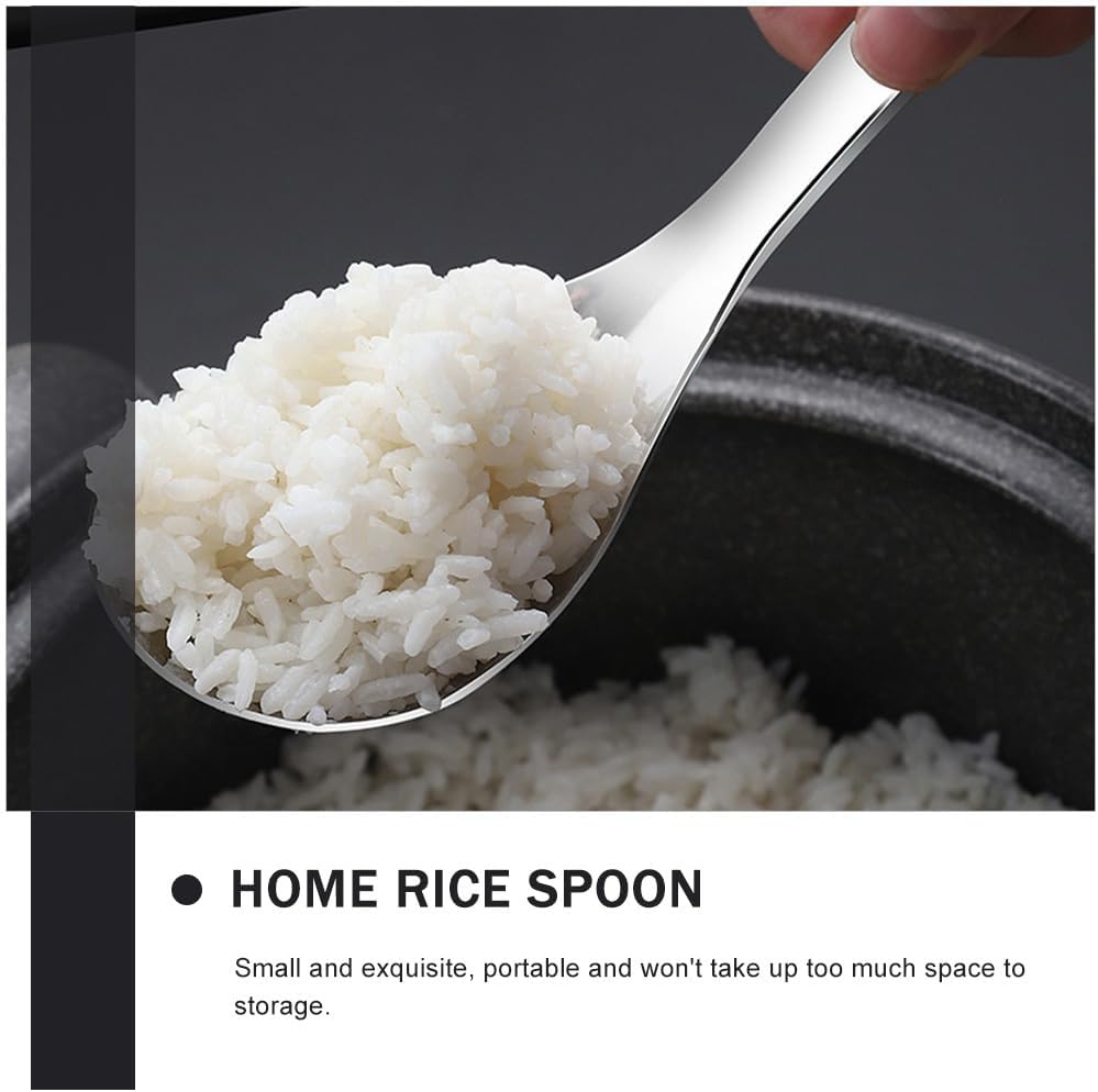 BESTonZON Stainless Steel Rice Scoop Non-Stick 9.24 in Silver