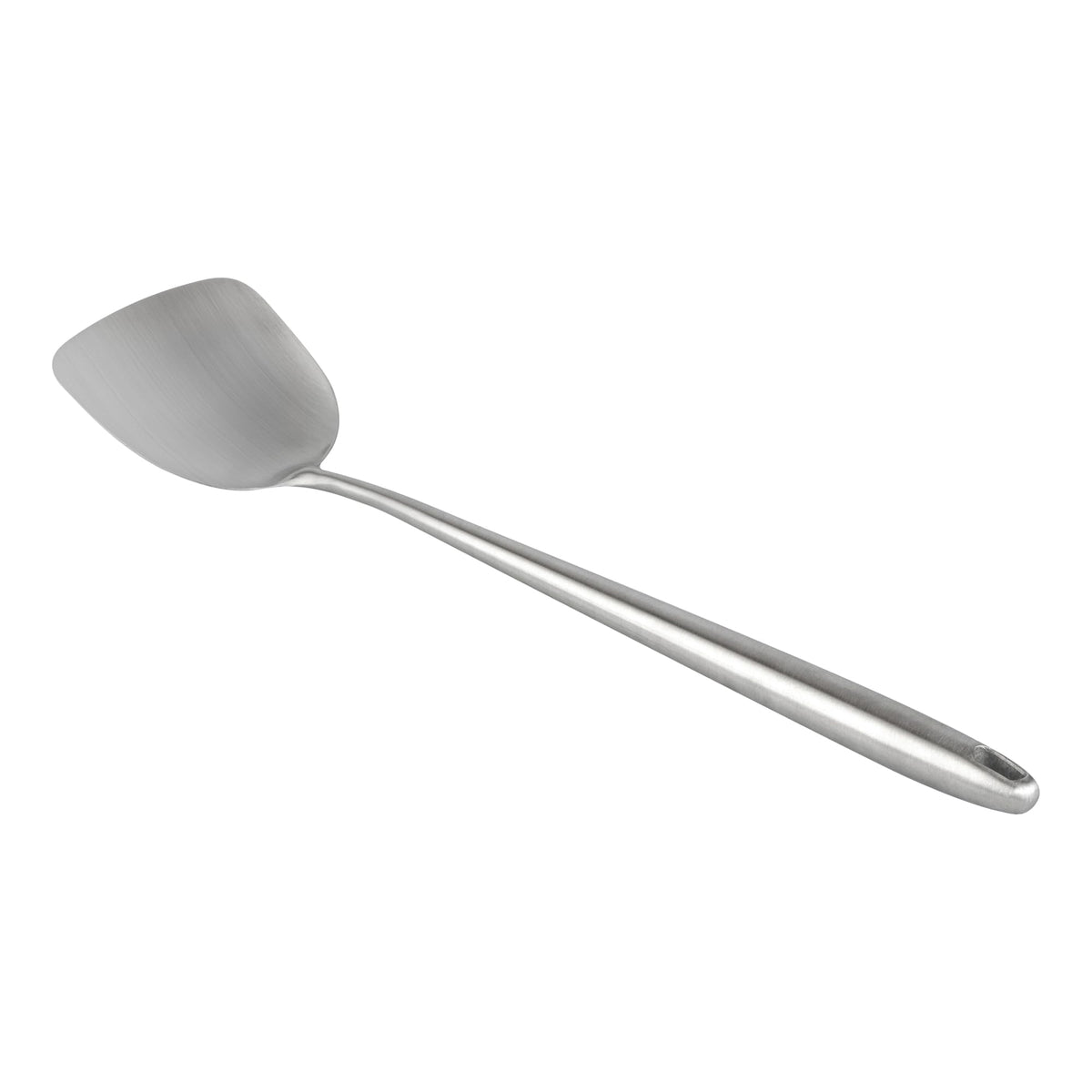 Restaurantware Stainless Steel Wok Spatula 1 Count 17 Inch Long Handle Cooking Utensil, Heat-Resistant, Dishwasher-Friendly Wok Accessory, Silver Kitchen Tool for Stir-Fry