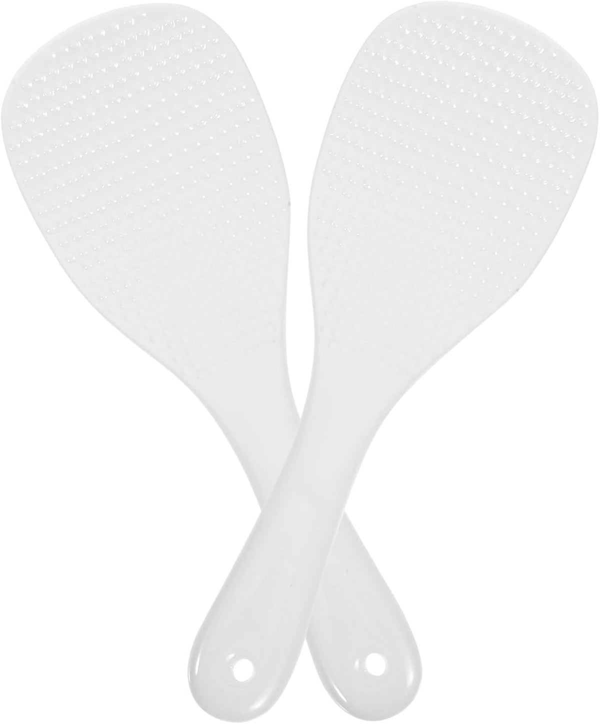 2pcs Ceramic Rice Paddle Spoon 7.5 Inch White Non-stick Scoop