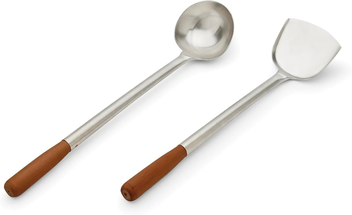 Fox Run Chuan & Hoak, Wok Spatula and Ladle Utensil Set