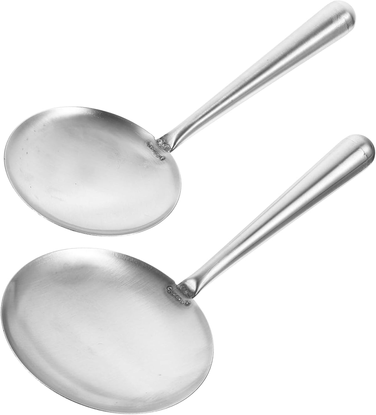 Zerodeko Tofu Pudding Spoon Set of 2 Stainless Steel Flat Ladle for Silken Tofu Rice and Water One-Piece Molding with Ergonomic Handle 11.41 in Kitchen Food Serving Spoons