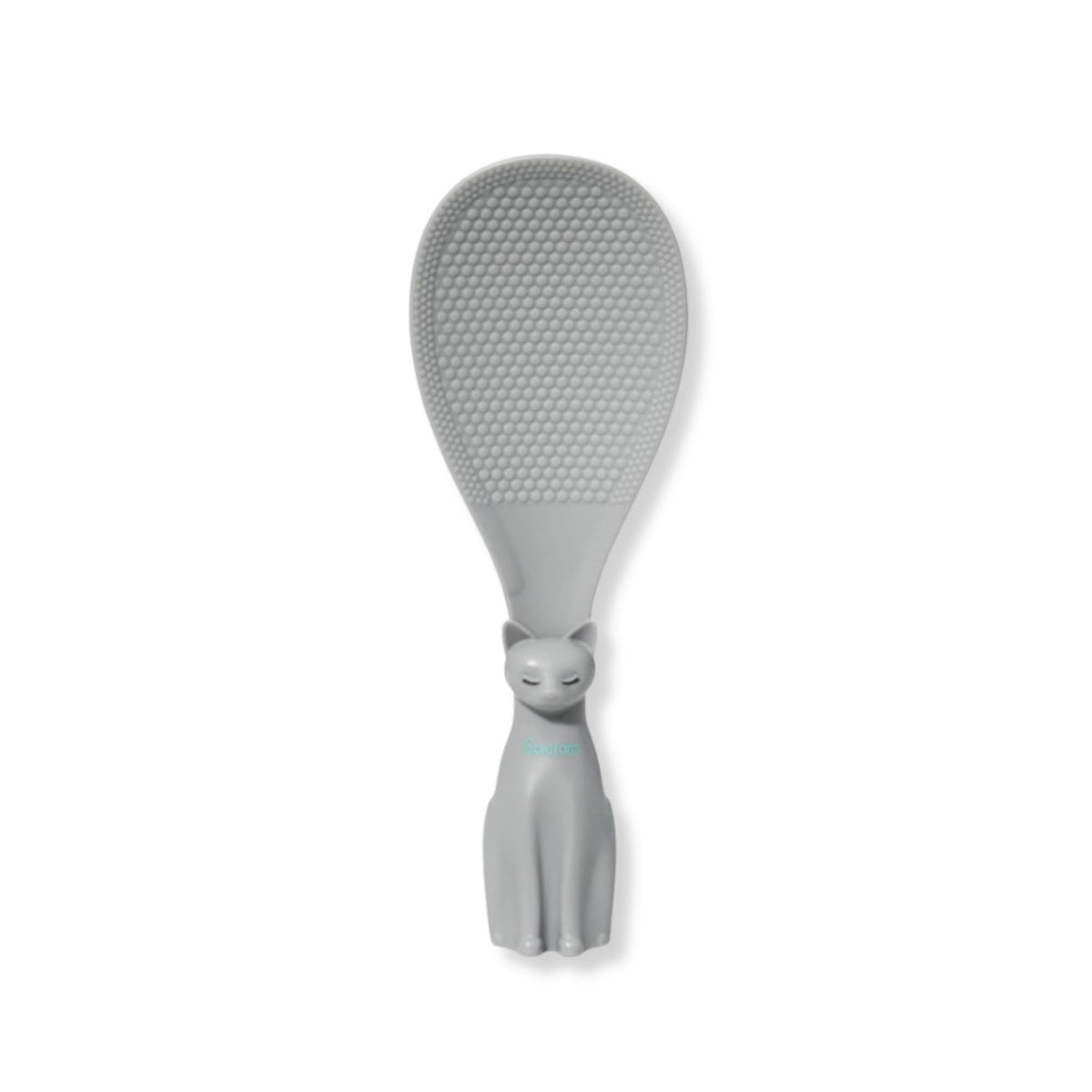 Cat Rice Scoop, Self-Standing Rice Paddle, Made in Korea (White)