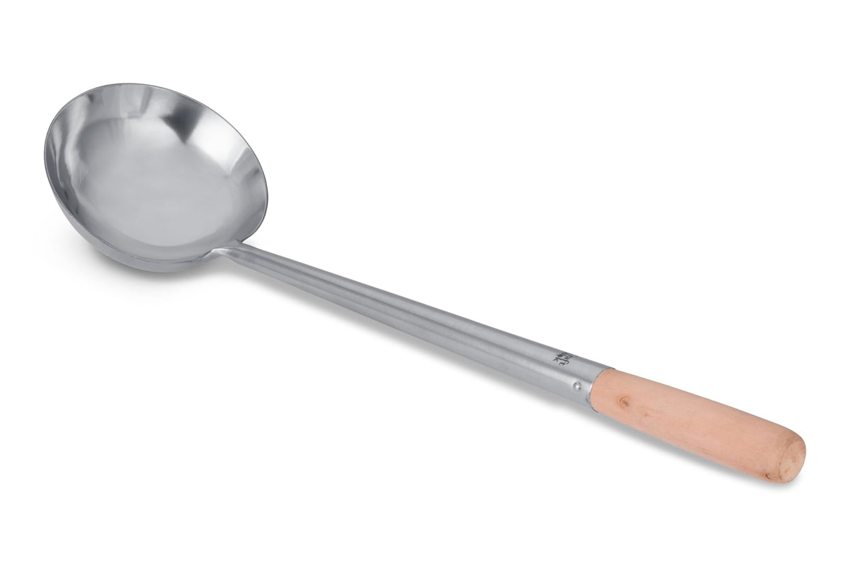 Craft Wok Small s/s Wok Ladle Stainless Steel Traditional Wok Hoak with Stainless Handle Professional Asian Kitchen Utensil for Stirring Serving / 732W93-1