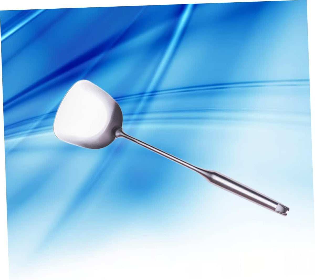 Stainless Steel Wok Spatula Non-stick Heat Resistant Stir Fry Tool Ergonomic Handle Dishwasher Safe for Chinese Cooking