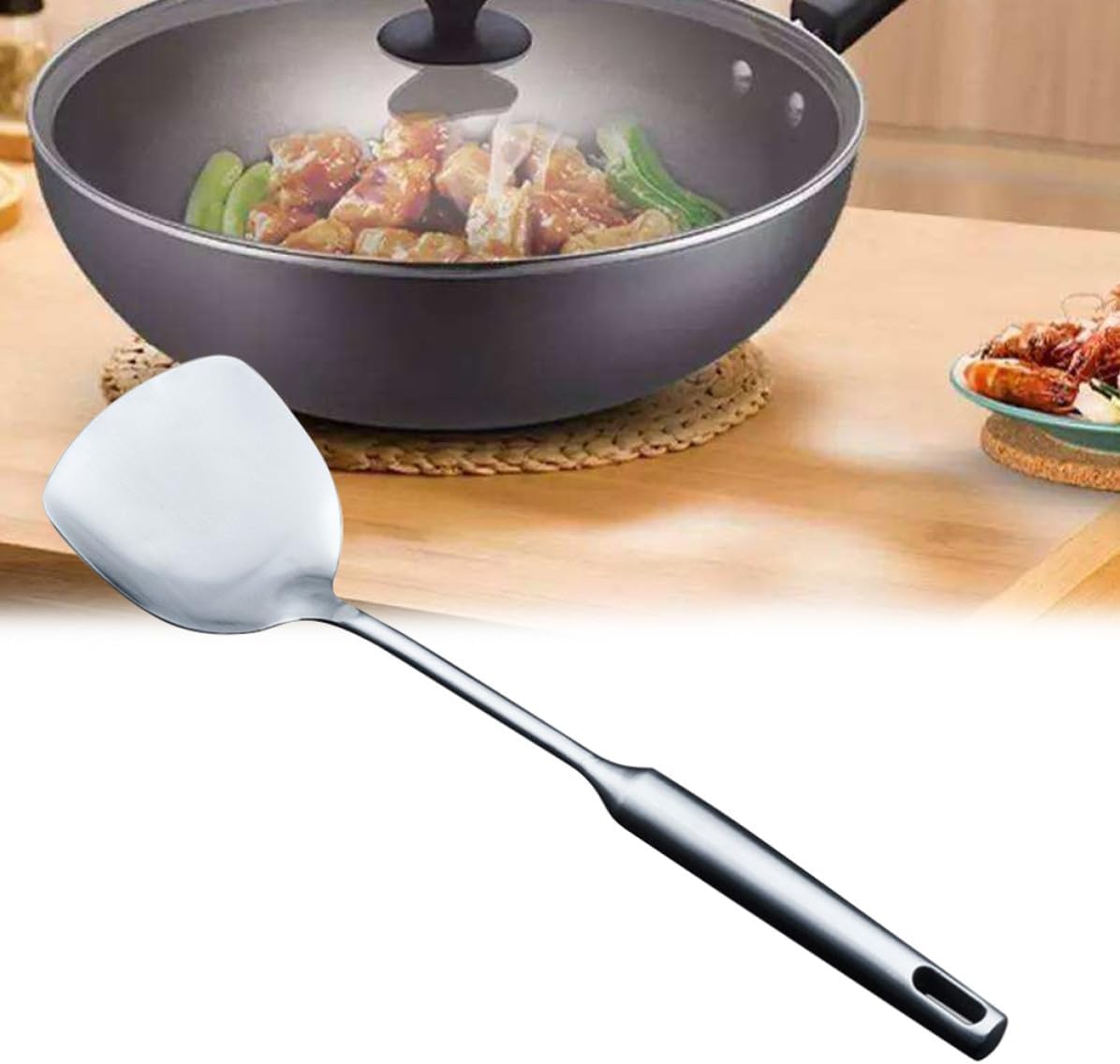 Stainless Steel Cooking Spatula Turner for Wok Stir Fry