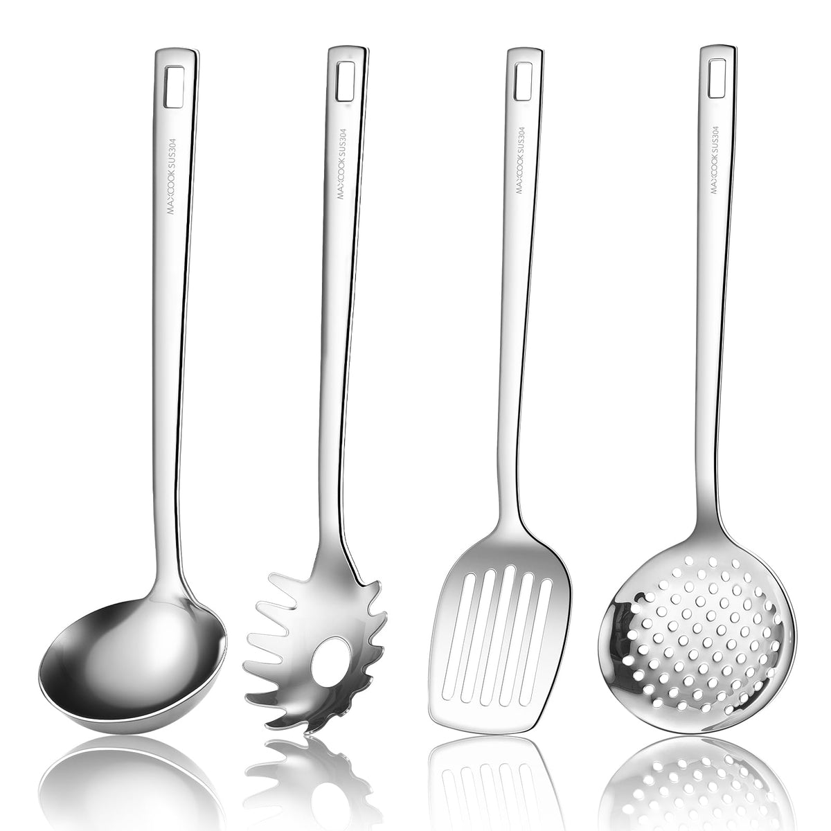 18/8 Stainless Steel Metal Spatula Wok Turner, 2 Pcs