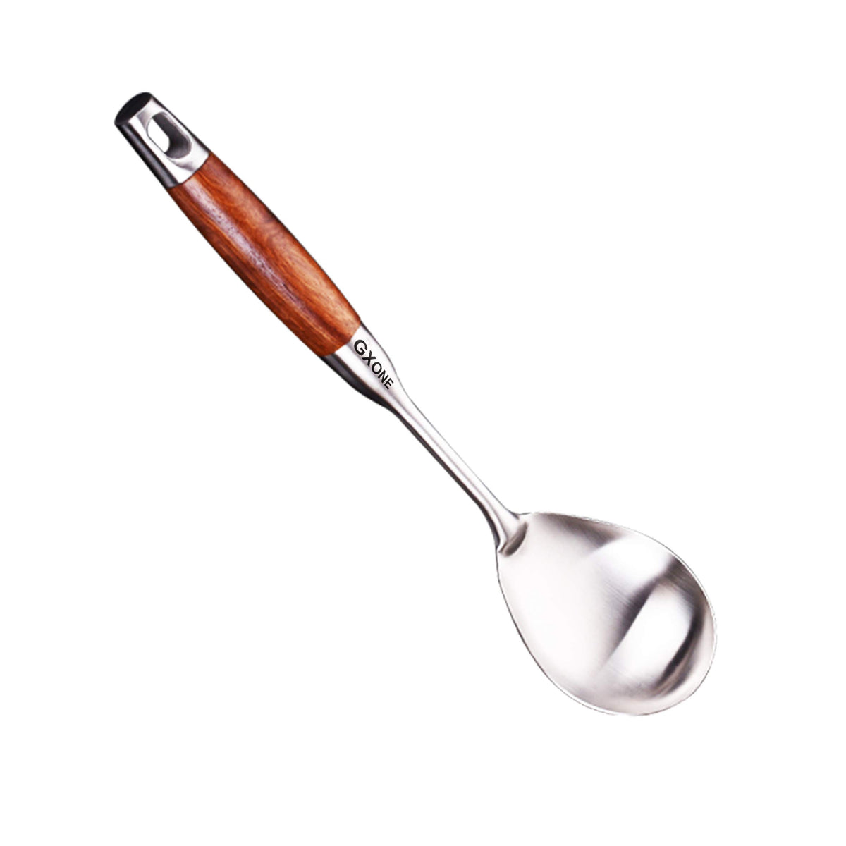 Chinese Wok Spatula, 304 Stainless Steel,with Wooden Handle, 15.7 Inch