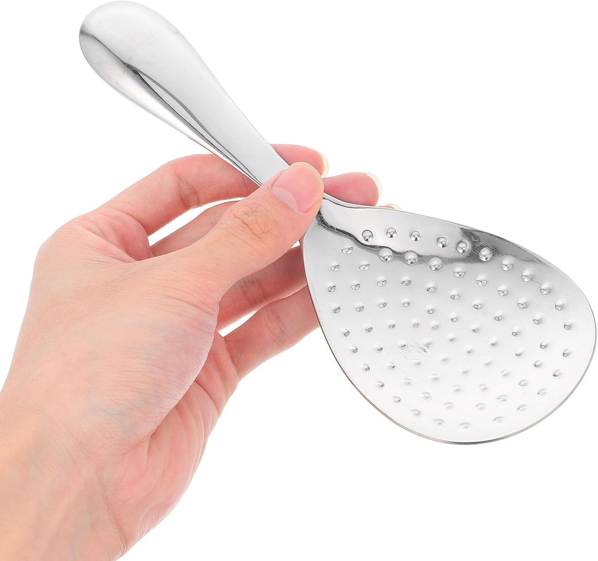 Kichvoe Stainless Steel Rice Spoon Set 2 Pcs Rice Paddle Scooper for Cooking Cooker Spoon for Serving Smooth Surface Easy to Clean 8.07 in Kitchen Utensils