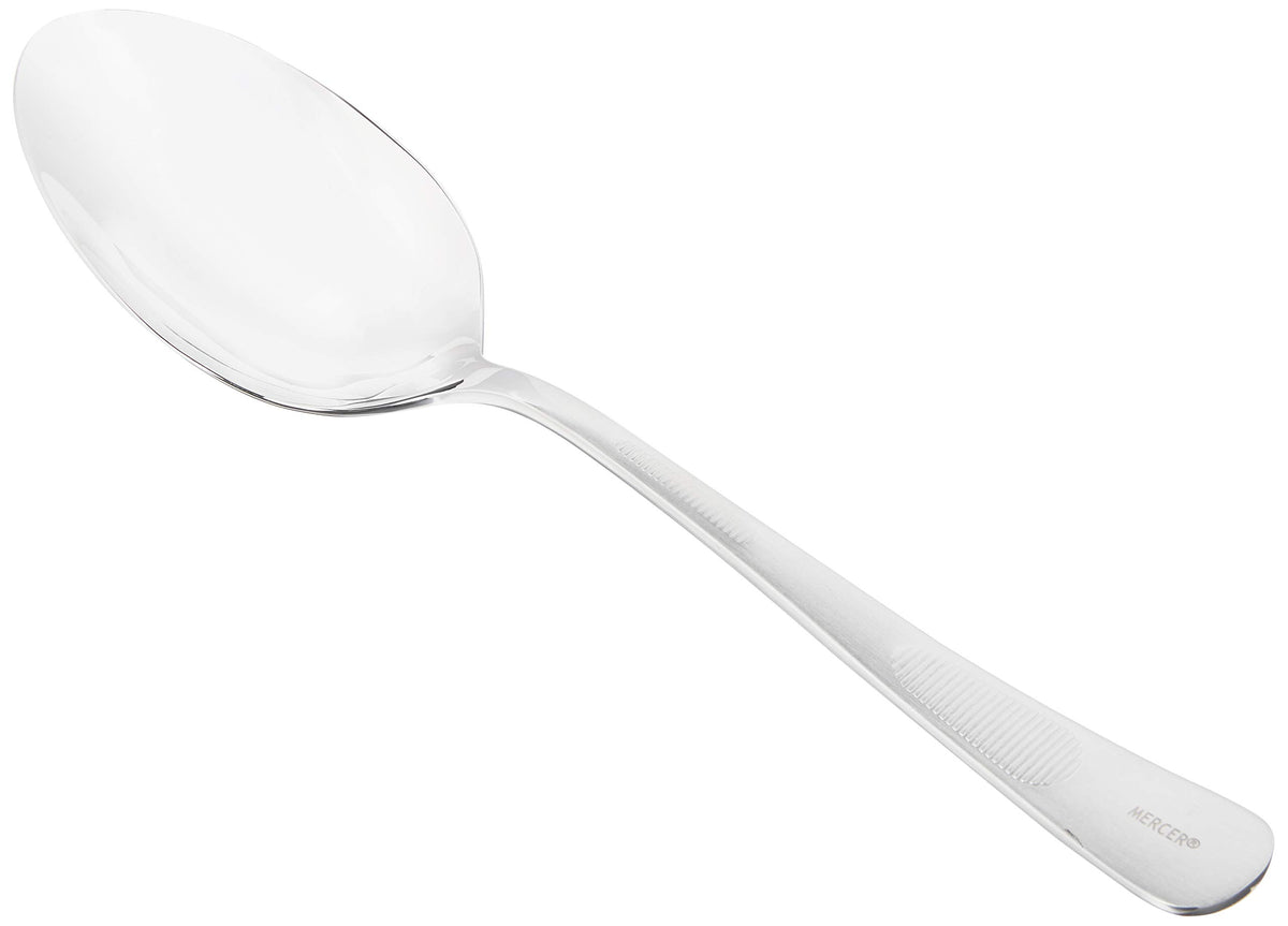Mercer Culinary, 9 Inch, Silver Plating Spoon, Perforated Bowl, 9-Inch, 9"