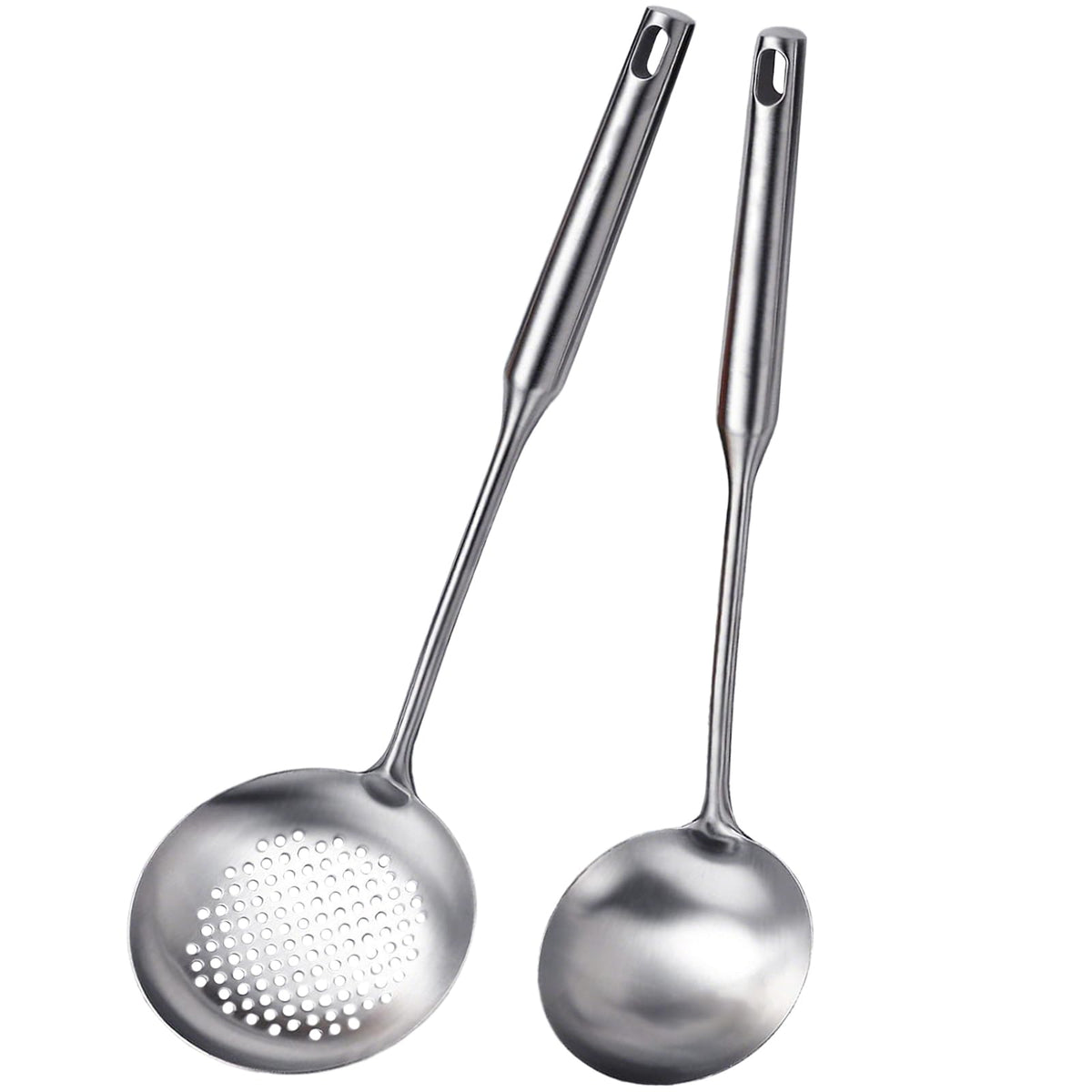 Slotted Spoon, Stainless Steel Strainer Metal Skimmer Spoon for Cooking