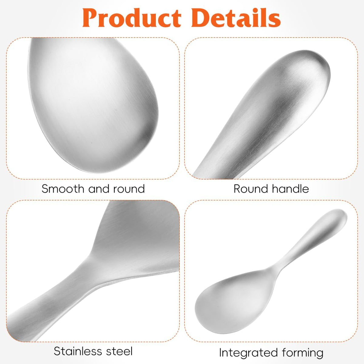Cabilock Rice Serving Spoon, Stainless Steel, Silver, 1 Piece