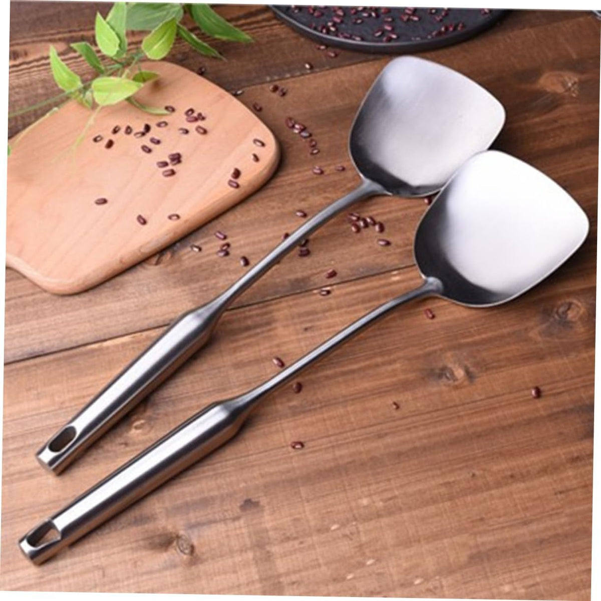 Cabilock Sturdy Steel Wok Tool Kitchen Utensil Long Handle Fry Spatula for Easy Stirring and Cooking