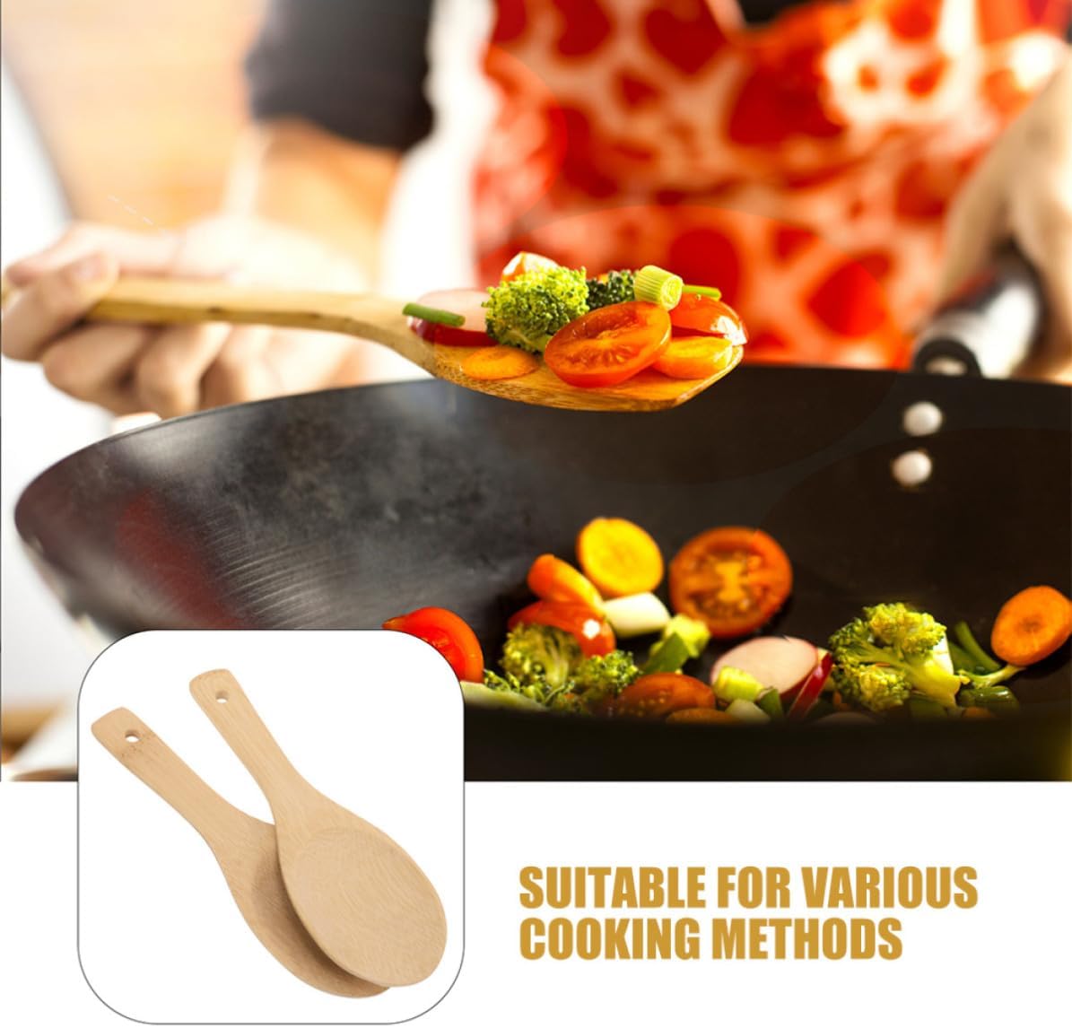 4pcs Rice Paddle Spoon for Nonstick Cookware Kitchen Cooking Utensil