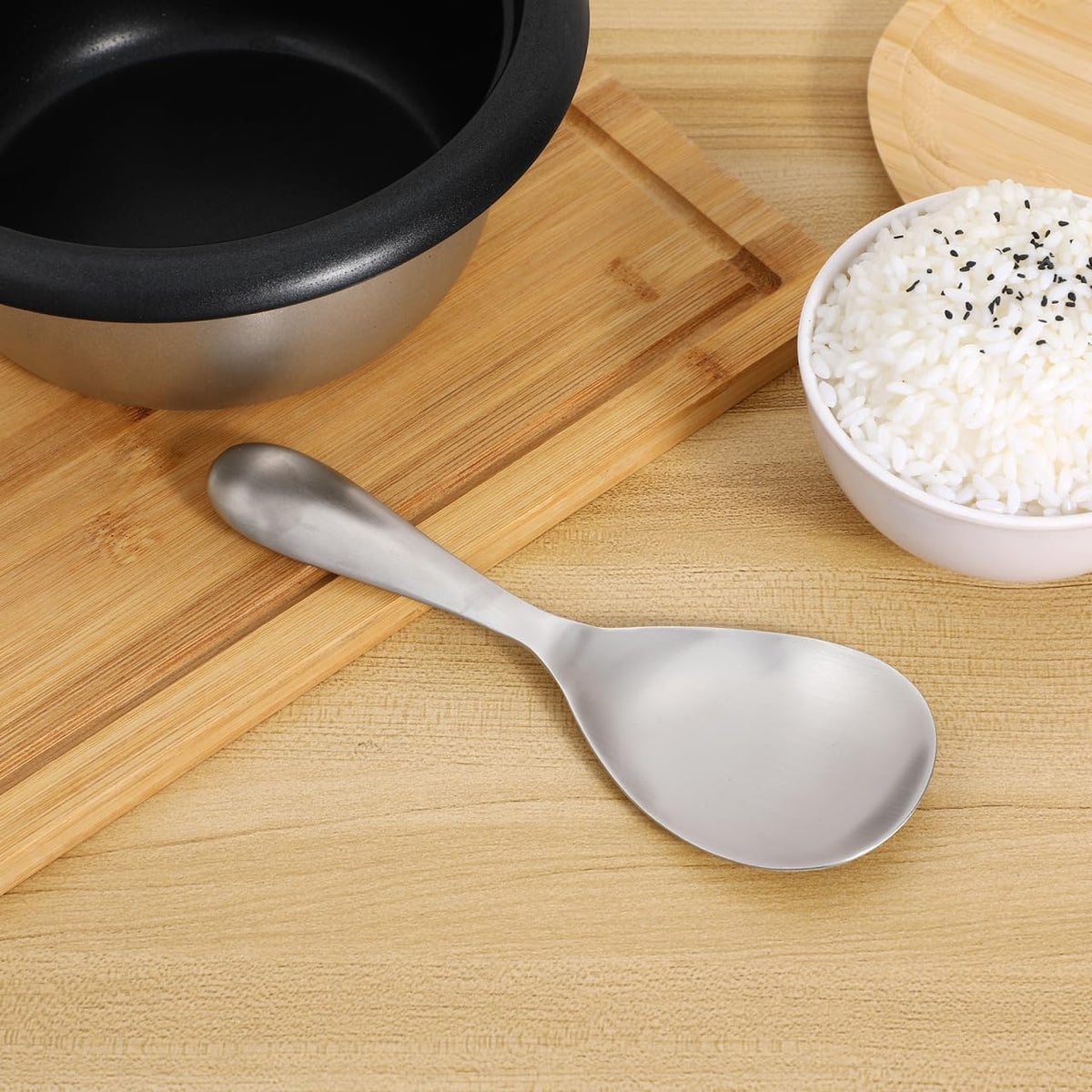 Cabilock Rice Serving Spoon, Stainless Steel, Silver, 1 Piece