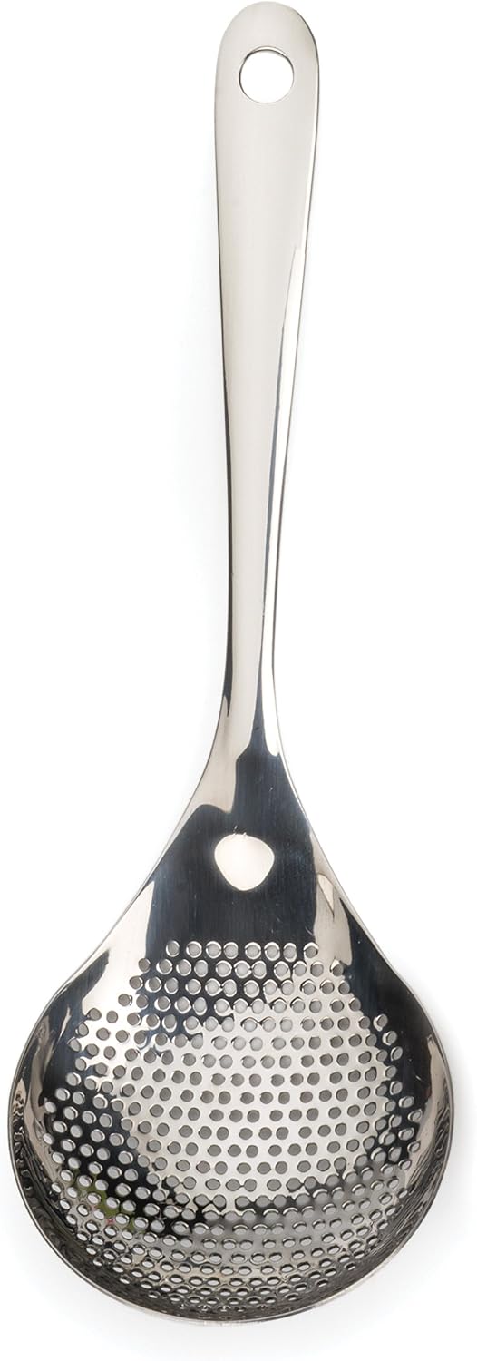 RSVP International Endurance Kitchen Collection Pierced Straining Tools, Spoon, 18/8 Stainless Steel