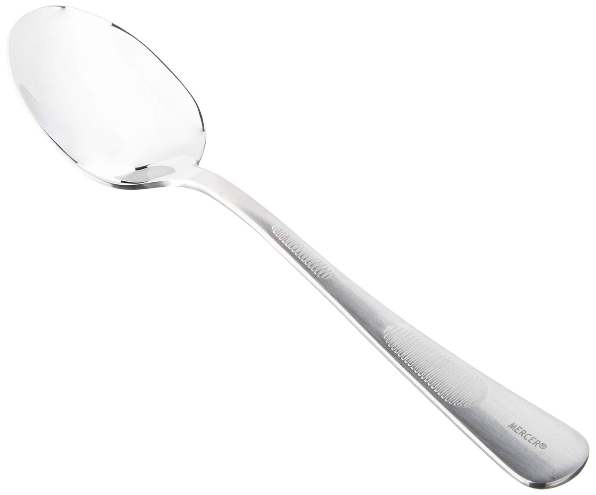 Mercer Culinary, 9 Inch, Silver Plating Spoon, Perforated Bowl, 9-Inch, 9"