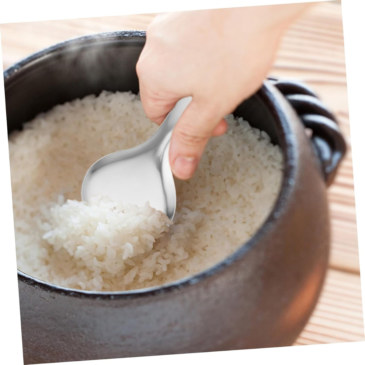 3Pcs Stainless Steel Rice Serving Spoons, Thickened Kitchen Cooking Scoops