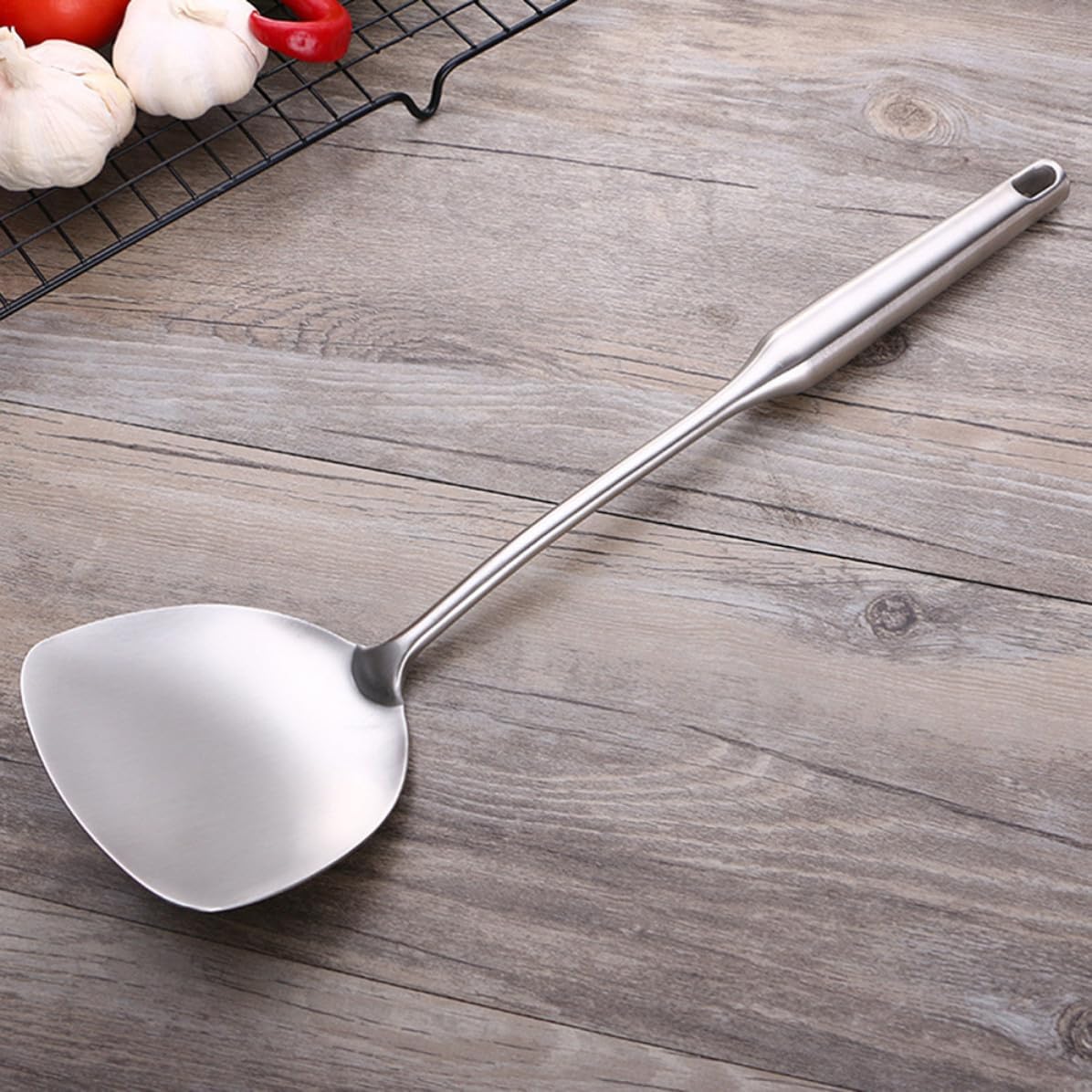 Wok Spatula Shovel with Hollow 304 Stainless Steel Long Handle