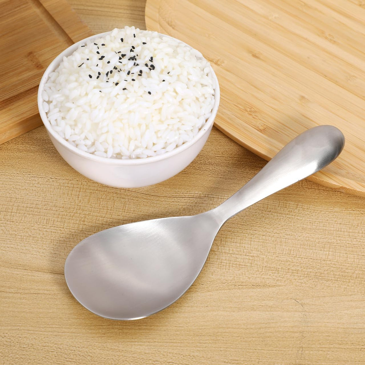 Cabilock Rice Serving Spoon, Stainless Steel, Silver, 1 Piece