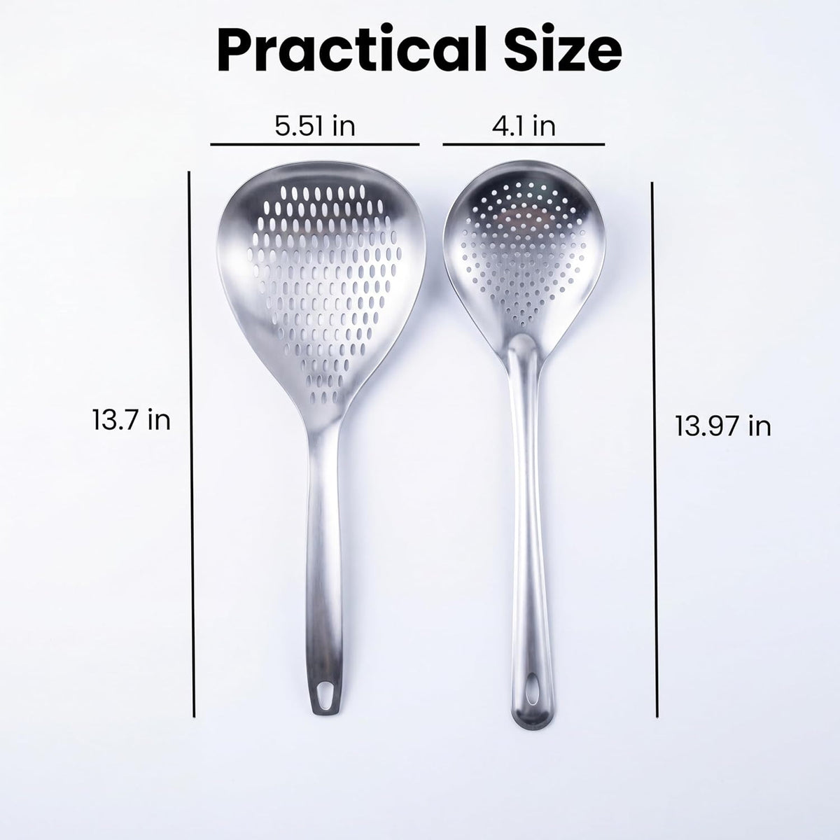 Stainless Steel Strainer Spoon, 2 Pack