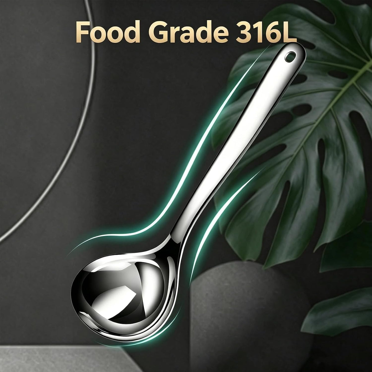 316L Stainless Steel Ladle & Skimmer Spoon Set, Long Handle Hot Pot Utensils