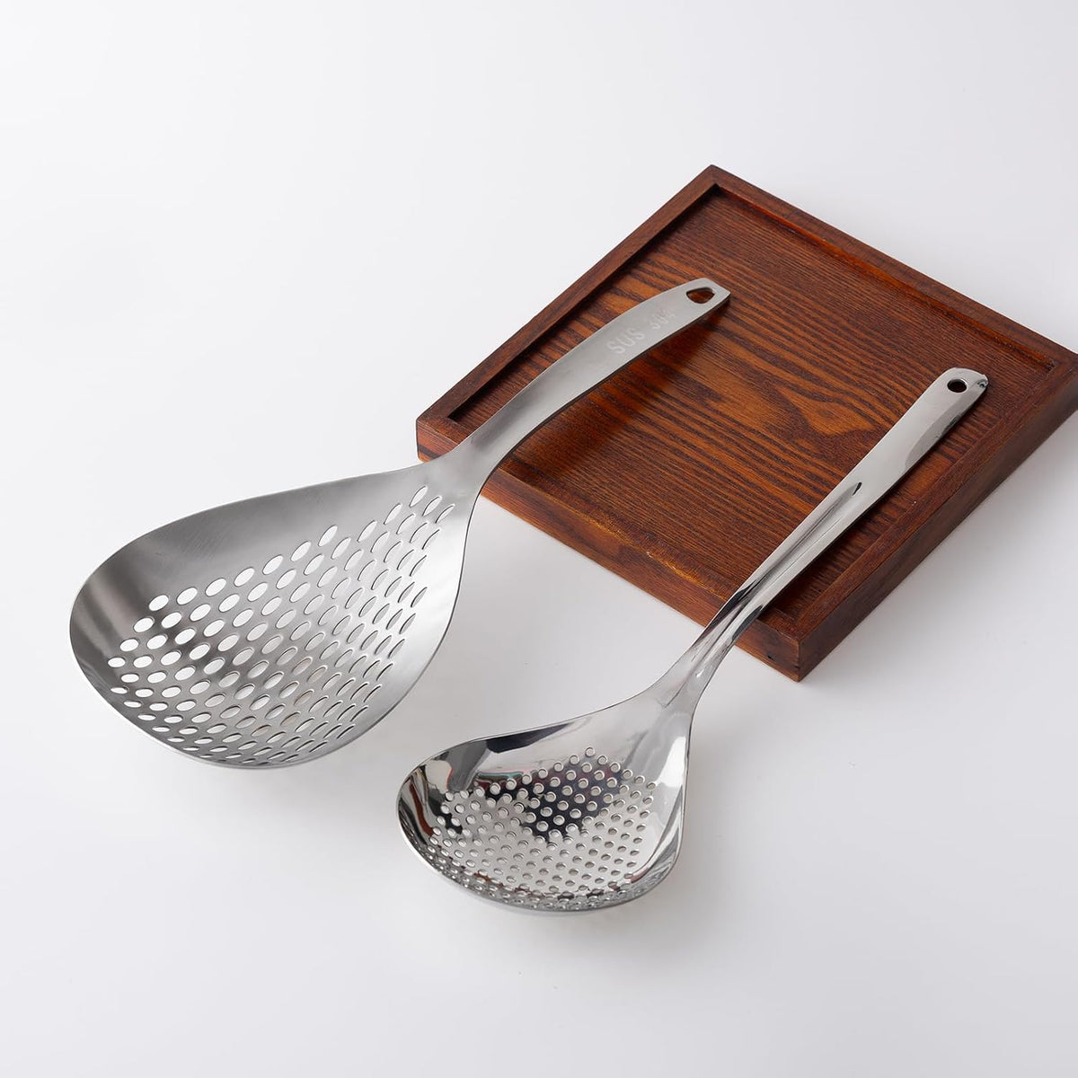 2 Pack Stainless Steel Skimmer Spoon