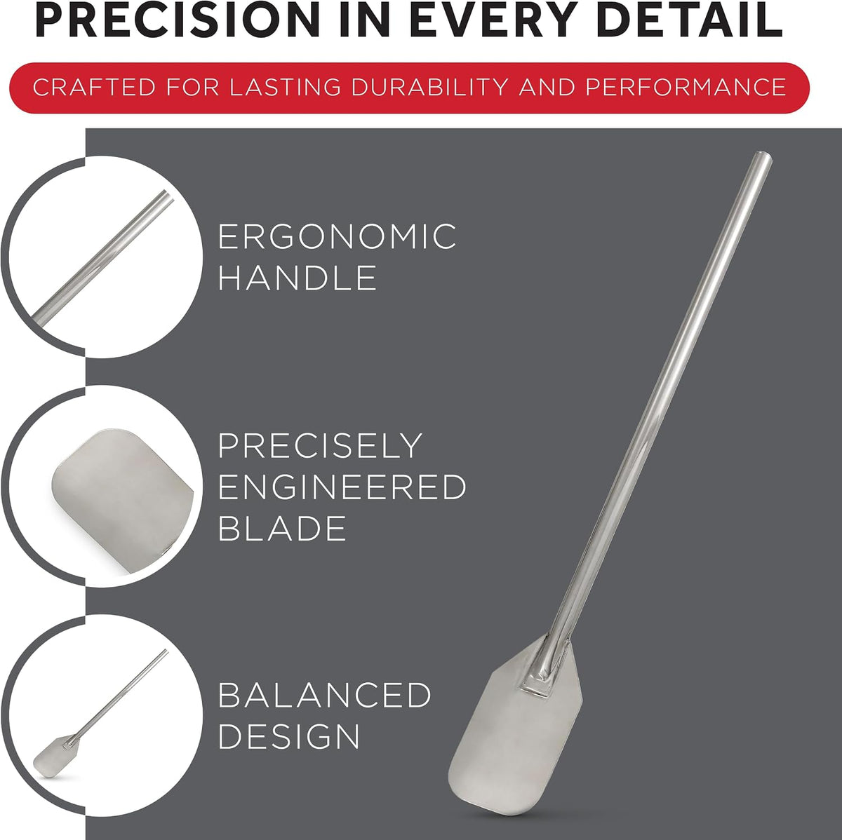 Winco 36" Stainless Steel Mixing Paddle