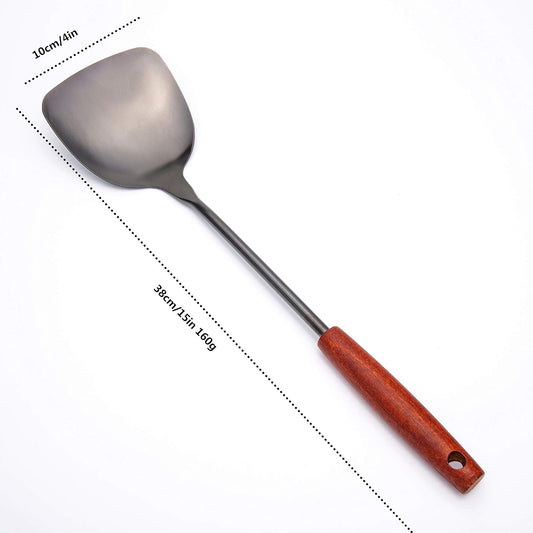FJNATINH Wok Spatula - 15 Inch Stainless Steel Wok Spatula for Cooking