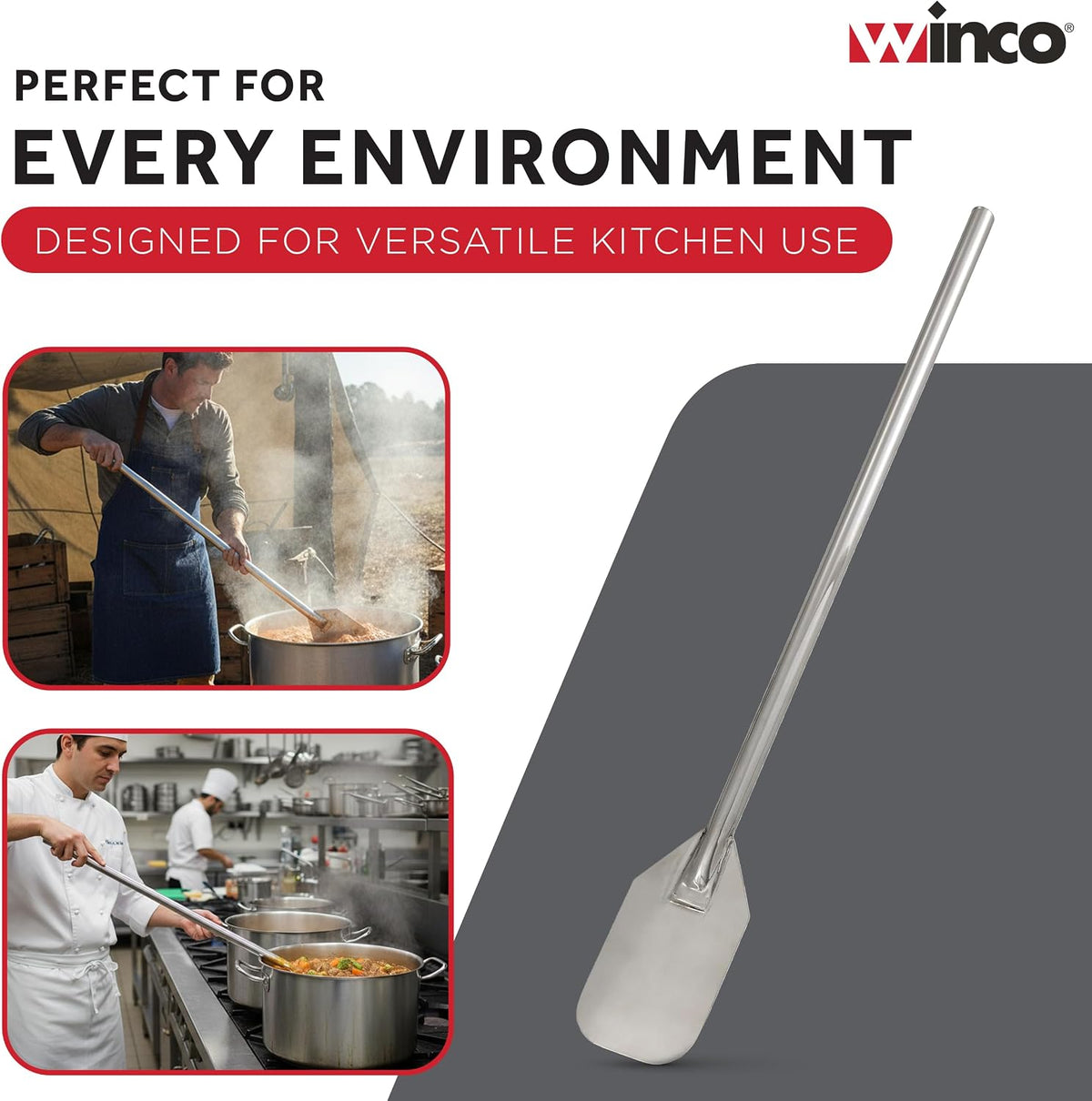 Winco 36" Stainless Steel Mixing Paddle