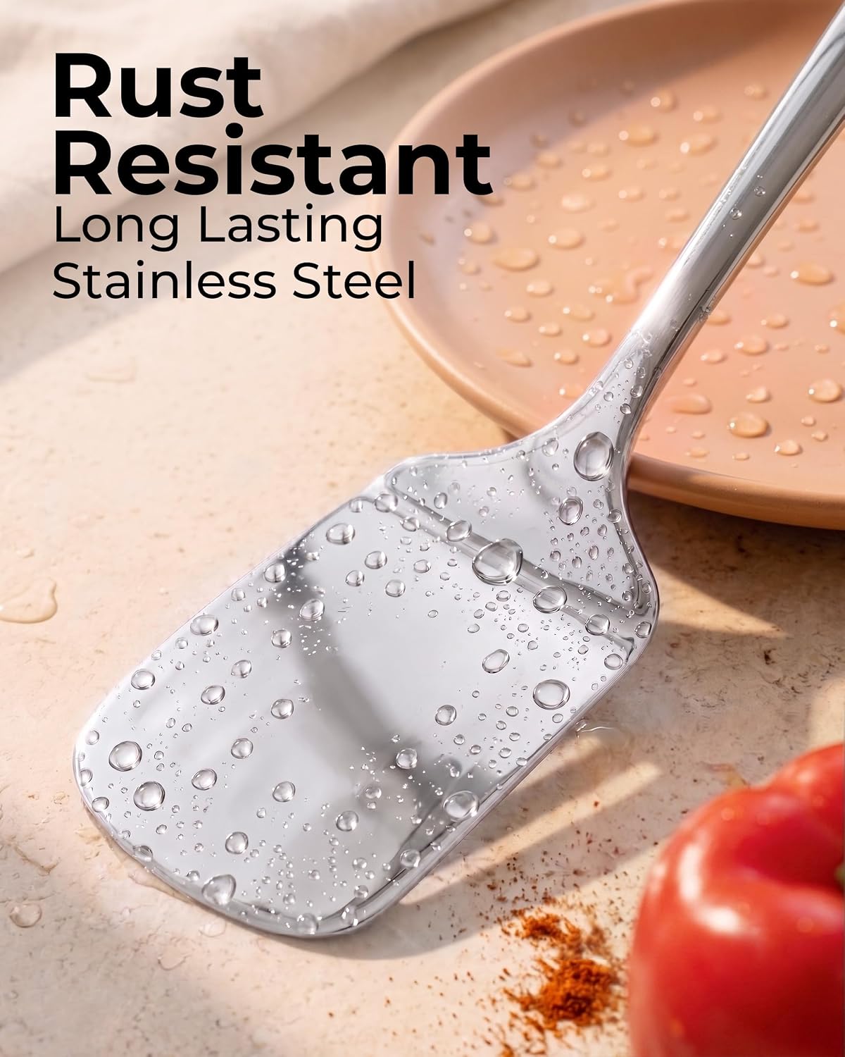 Zulay Kitchen Stainless Steel Spatula Turner