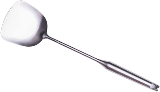Cabilock Sturdy Steel Wok Tool Kitchen Utensil Long Handle Fry Spatula for Easy Stirring and Cooking