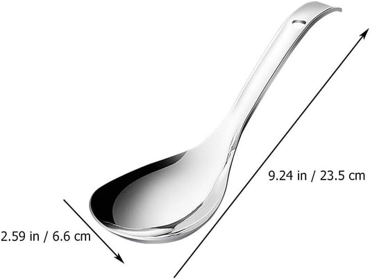 BESTonZON Stainless Steel Rice Scoop Non-Stick 9.24 in Silver
