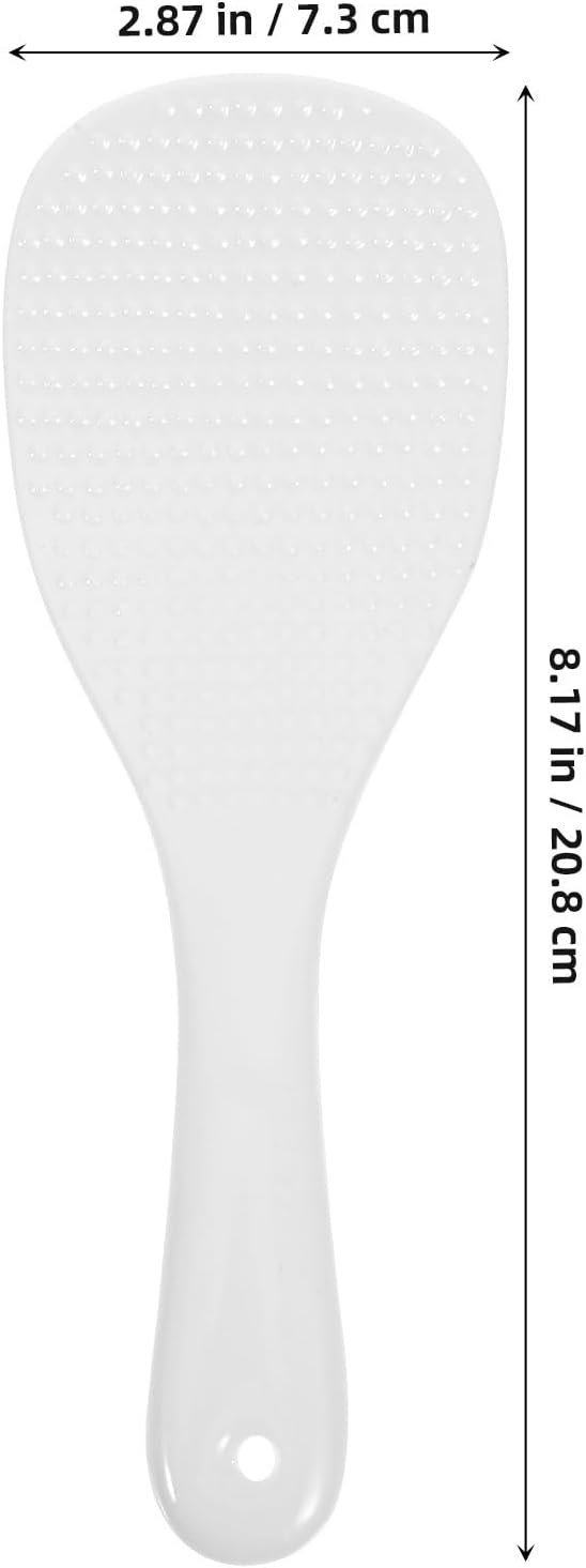 2pcs Inch White Ceramic Rice Paddle Spoon Non Stick Serving Scoop