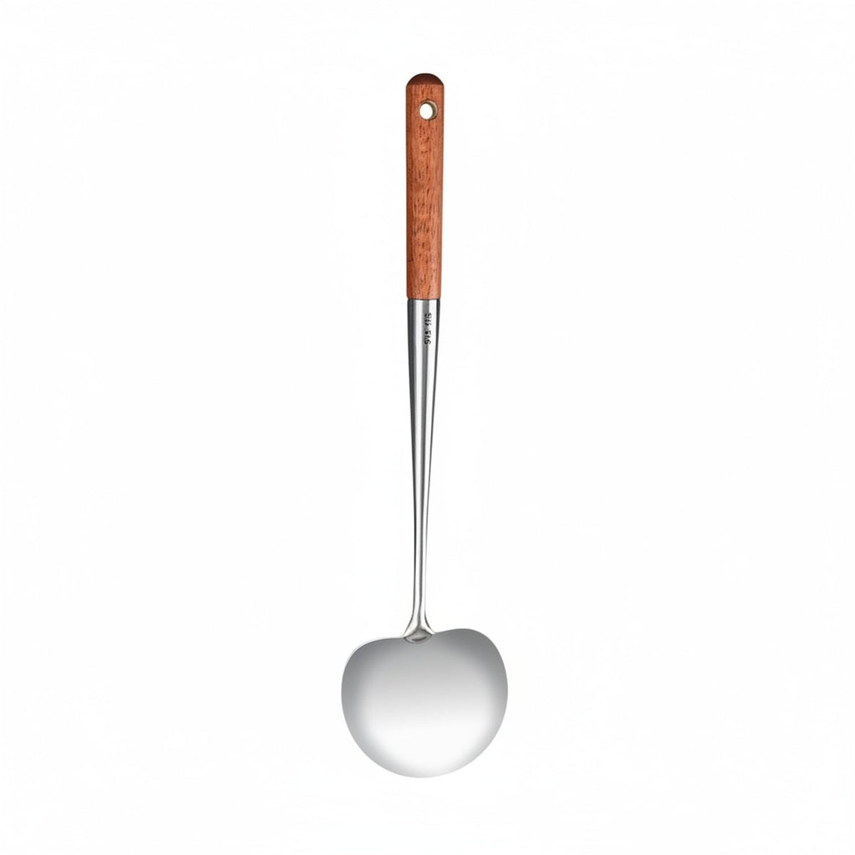 316 Stainless Steel Mushroom Head Spatula for Woks & Curved Pans, Ergonomic Stir Fry Spoon for Cleaning and Flipping