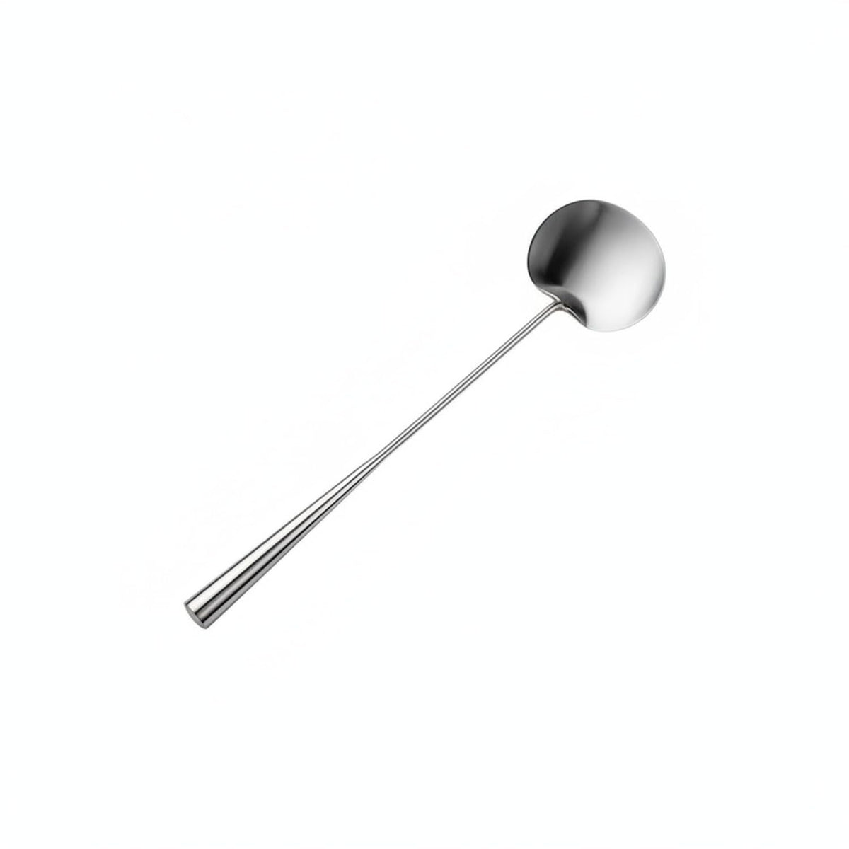 Stainless Steel Wok Spatula with Long Handle, Stir Fry Turner for Deep Woks, Silver