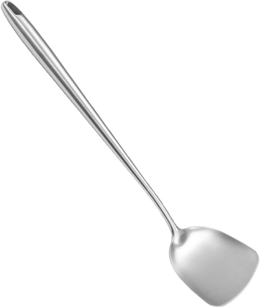 Wok Spatula for Stir Fry Cooking with Long Handle Stainless Steel